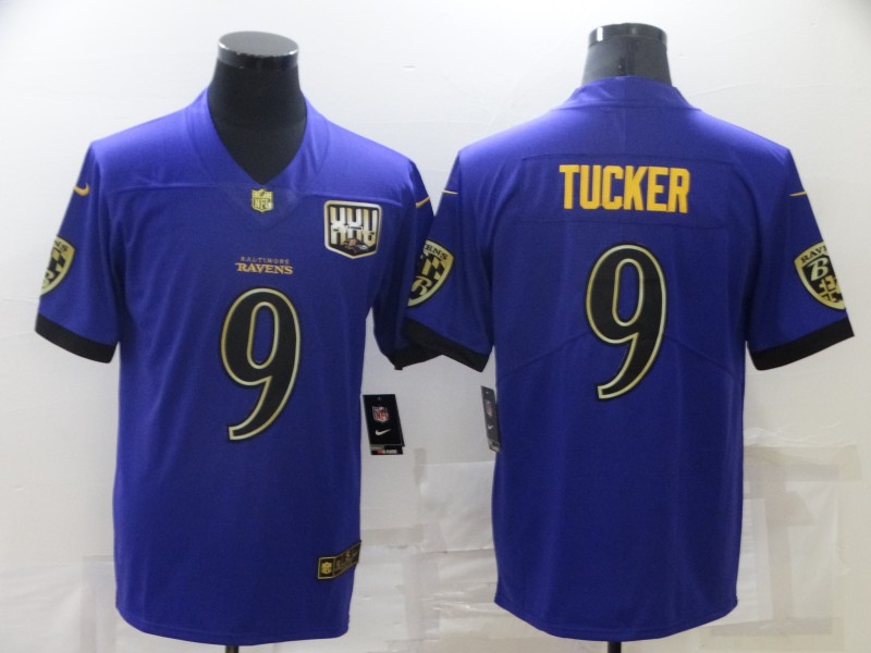 Men's Baltimore Ravens Justin Tucker #9 Purple Jersey